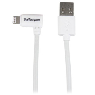 StarTech.com Câble Lightning coudé vers USB de 1 m - Blanc