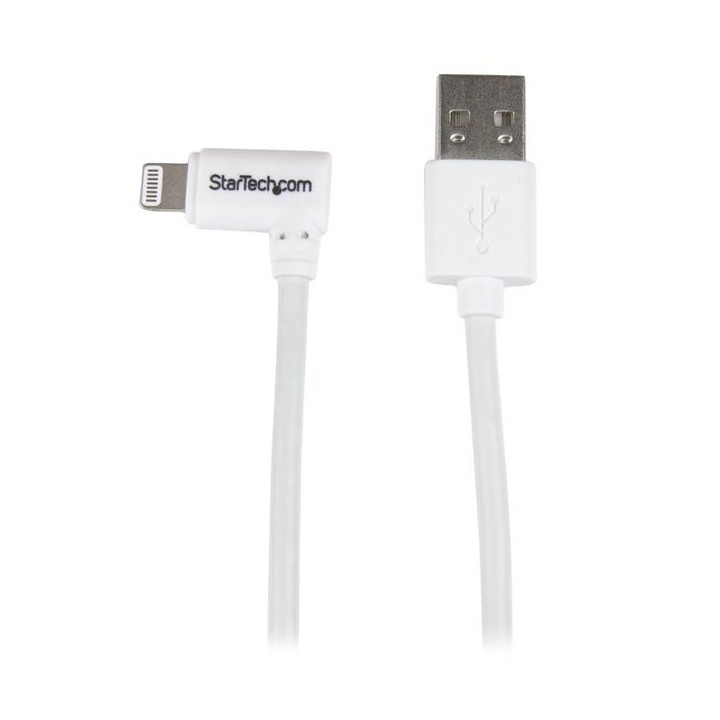 StarTech.com Câble Lightning coudé vers USB de 1 m - Blanc