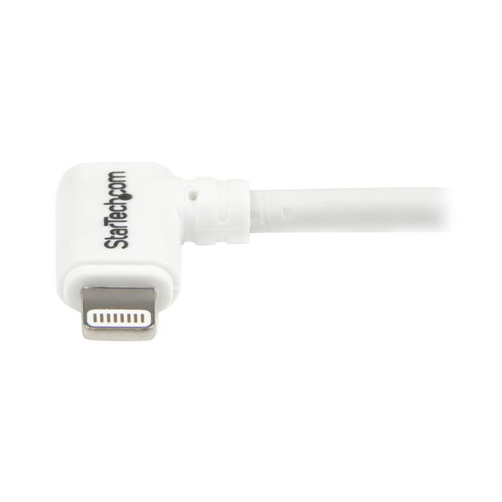 StarTech.com Câble Lightning coudé vers USB de 1 m - Blanc