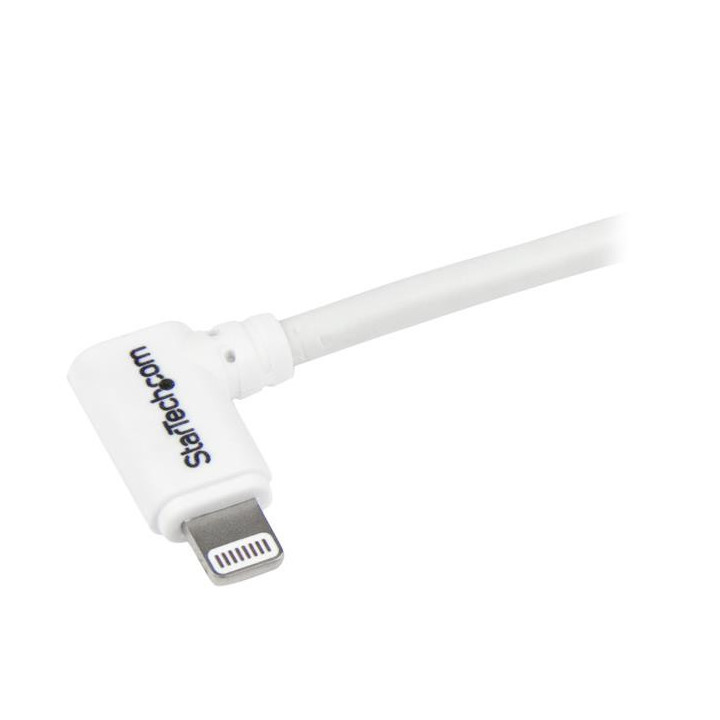 StarTech.com Câble Lightning coudé vers USB de 1 m - Blanc