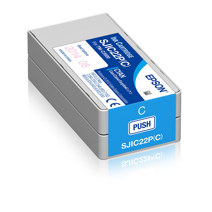 Epson SJIC22P(C): Ink cartridge for ColorWorks C3500 (Cyan)