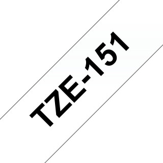 Brother TZe-151 - Cassette à ruban pour étiqueteuse originale – Transparent, 24 mm de large