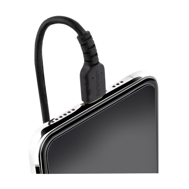 StarTech.com Câble USB vers Lightning de 1m - Certifié Mfi - Adaptateur USB Lightning Noir, Gaine durable en TPE - Cordon Cha
