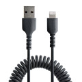 StarTech.com Câble USB vers Lightning de 1m - Certifié Mfi - Adaptateur USB Lightning Noir, Gaine durable en TPE - Cordon Cha