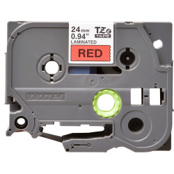 Brother TZe-451 - Cassette à ruban pour étiqueteuse originale – Noir sur rouge, 24 mm de large