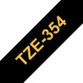 Brother TZe-354 - Cassette à ruban pour étiqueteuse originale – Doré sur noir, 24 mm de large