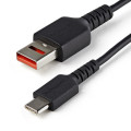 StarTech.com Câble Chargeur Sécurisé 1m - Data Blocker - Câble USB-A vers USB-C - Protection No-Data Charge/Alim. pour Smar