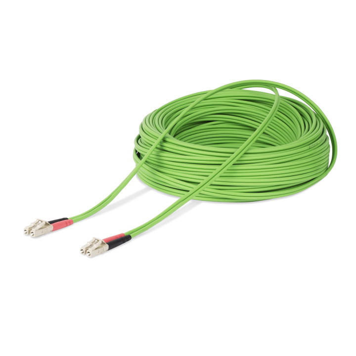 StarTech.com Câble Fibre Optique Multimode OM5 LC à LC UPC de 25m, Cordon/Jarretière/Connecteur Fibre Optique 50/125µm Dupl