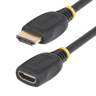 StarTech.com Câble d'Extension HDMI 2.0 de 50 cm, Câble HDMI Haut Débit, 4K 60Hz, Câble d'Extension HDMI Mâle vers Femelle