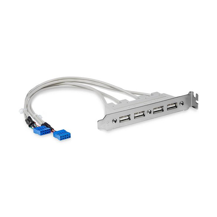 StarTech.com Equerre USB 4 ports - Adaptateur de Slot 4 ports USB 2.0 A Femelle