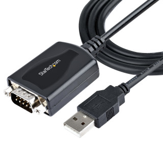 StarTech.com Câble USB vers RS232 de 1m - Câble Convertisseur USB vers RS232 DB9 Mâle avec Rétention du Port COM - Prolific