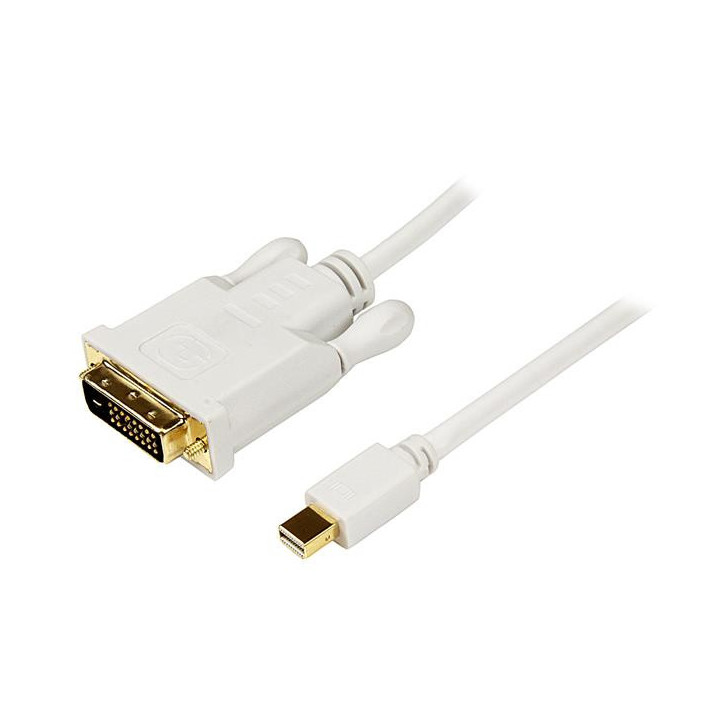 StarTech.com Adaptateur Mini DisplayPort vers DVI - Câble Mini DP / DVI-D 1080p / 1920x1200 - Blanc 91 cm