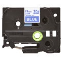 Brother TZe-555 - Cassette à ruban pour étiqueteuse originale – Blanc sur bleu, 24 mm de large