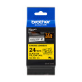 Brother TZe-S651 - Cassette à ruban pour étiqueteuse originale – Noir sur jaune, 24 mm de large