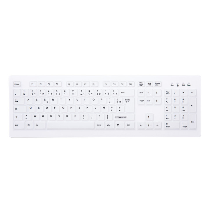 CHERRY AK-C8100F-FU1-W/FR clavier Bureau RF sans fil AZERTY Français Blanc