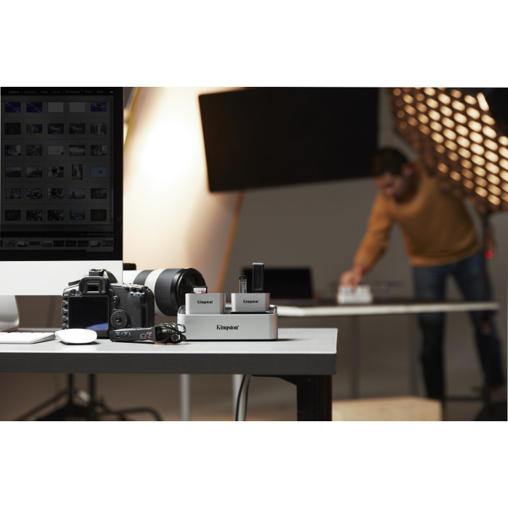 Kingston Technology Lecteur de cartes SDHC/SDXC UHS-II USB3.2 Gen1 Workflow à double logement