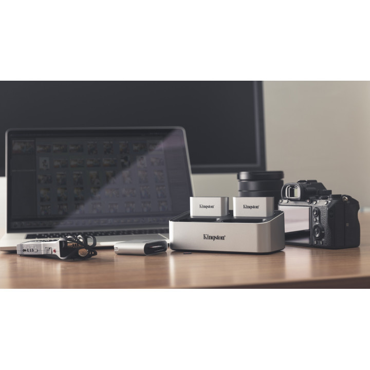 Kingston Technology Lecteur de cartes microSDHC/SDXC UHS-II USB3.2 Gen1 Workflow à double logement