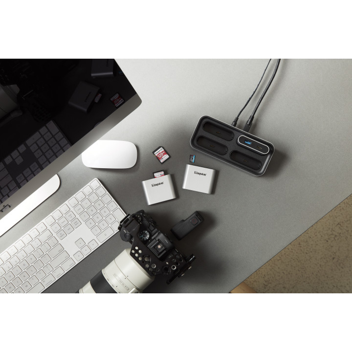 Kingston Technology Lecteur de cartes microSDHC/SDXC UHS-II USB3.2 Gen1 Workflow à double logement