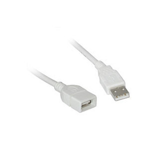C2G USB A Male to A Female Extension Cable 2m câble USB Blanc