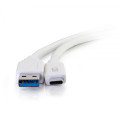 C2G Câble USB-C® vers USB-A SuperSpeed 5 Gbits/s M/M 1,8 m - Blanc