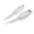 C2G Câble USB-C® vers USB-A SuperSpeed 5 Gbits/s M/M 1,8 m - Blanc