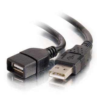 C2G 2 m Rallonge de câble USB 2.0 mâle A vers femelle A - Noir