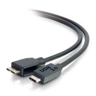 C2G USB 3.0, C - Micro B, 2m câble USB USB 3.2 Gen 1 (3.1 Gen 1) USB C Micro-USB B Noir