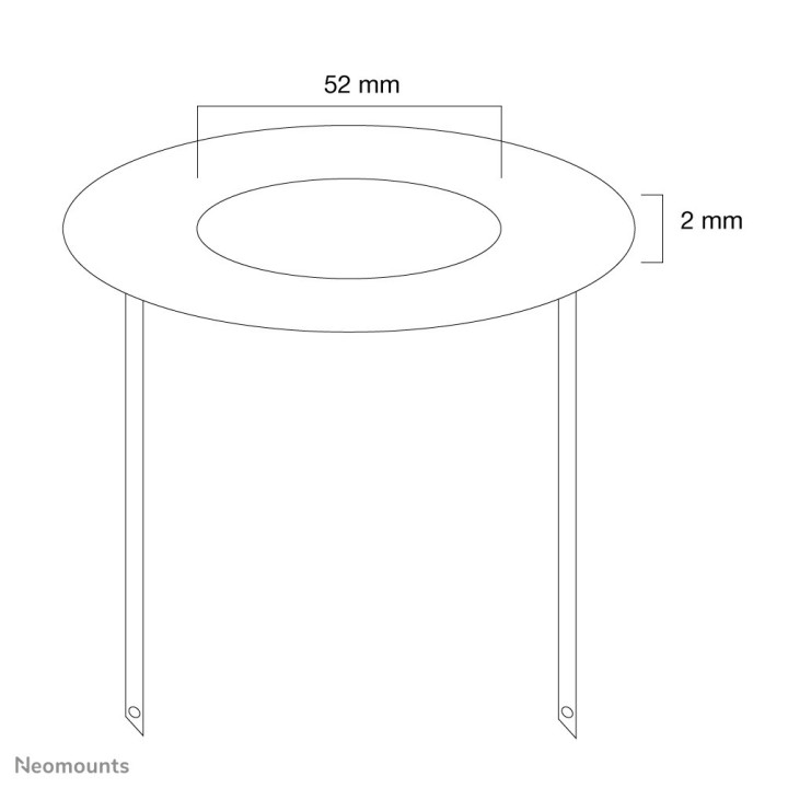 Neomounts FPMA-CRW5 Rosace encastrable au plafond - diam. 52 mm