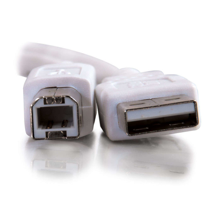 C2G Câble USB 2.0 A/B de 2 M - Blanc