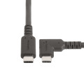 StarTech.com Câble USB-C de 2m, Coudé à Droite, USB 5Gbps, 100W (5A) Power Delivery, 4K 60Hz DP Alt Mode, Cordon USB C Robus