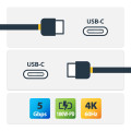 StarTech.com Câble USB-C de 2m, USB 5Gbps, 100W (5A) Power Delivery, 4K 60Hz DP Alt Mode, Gaine TPE - Compatible Thunderbolt