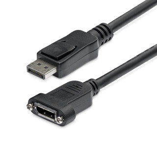 StarTech.com Câble DisplayPort à Montage sur Panneau de 91cm - 4K x 2K - Câble d'Extension DP 1.2 M/F - Câble d'Extension V