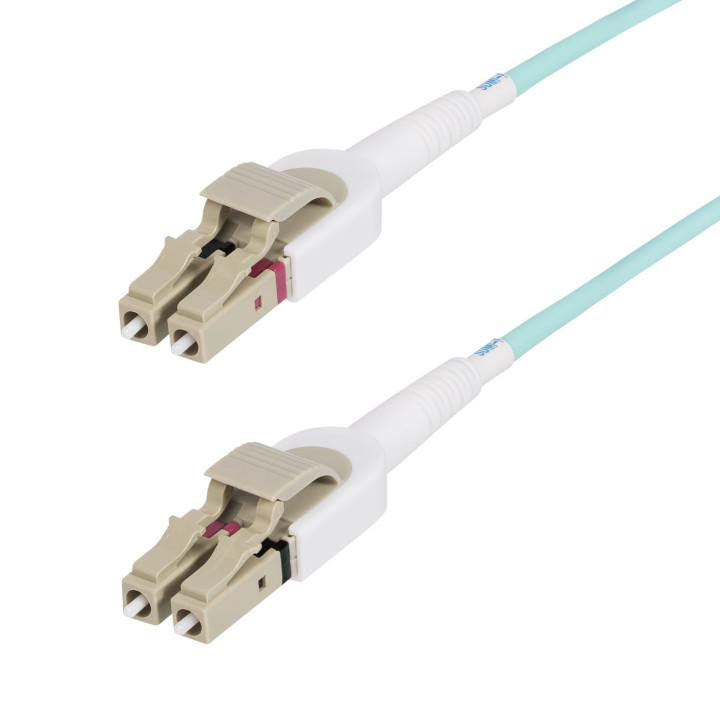 StarTech.com Câble Fibre Optique Commutable OM4 LC à LC (UPC) de 5m, Multimode 50/125µm, Câble Fibre Optique de 5m Multimod