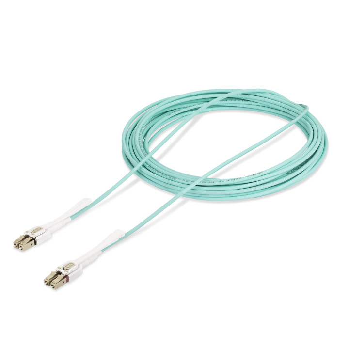 StarTech.com Câble Fibre Optique Multimode LC à LC (UPC) OM4 de 10m avec Languettes Push-Pull, 50/125µm, Réseaux 100G, Inse