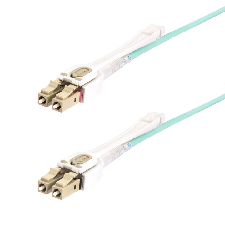 StarTech.com Câble Fibre Optique Multimode LC à LC (UPC) OM4 de 10m avec Languettes Push-Pull, 50/125µm, Réseaux 100G, Inse
