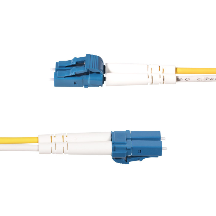 StarTech.com Câble Fibre Optique de 10m Duplex Monomode LC vers SC(UPC) OS2, 9/125µm, 100G, Cordon Fibre Optique, Insensible 