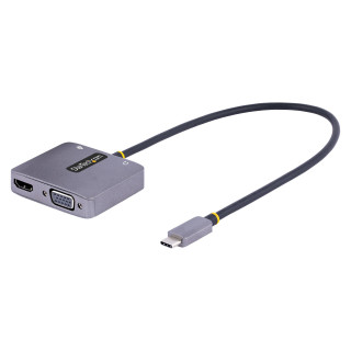 StarTech.com Adaptateur USB C vers HDMI VGA avec Sortie Audio 3,5 - Adaptateur Multiport USB C - Adaptateur USB Type-C, 4K 60Hz