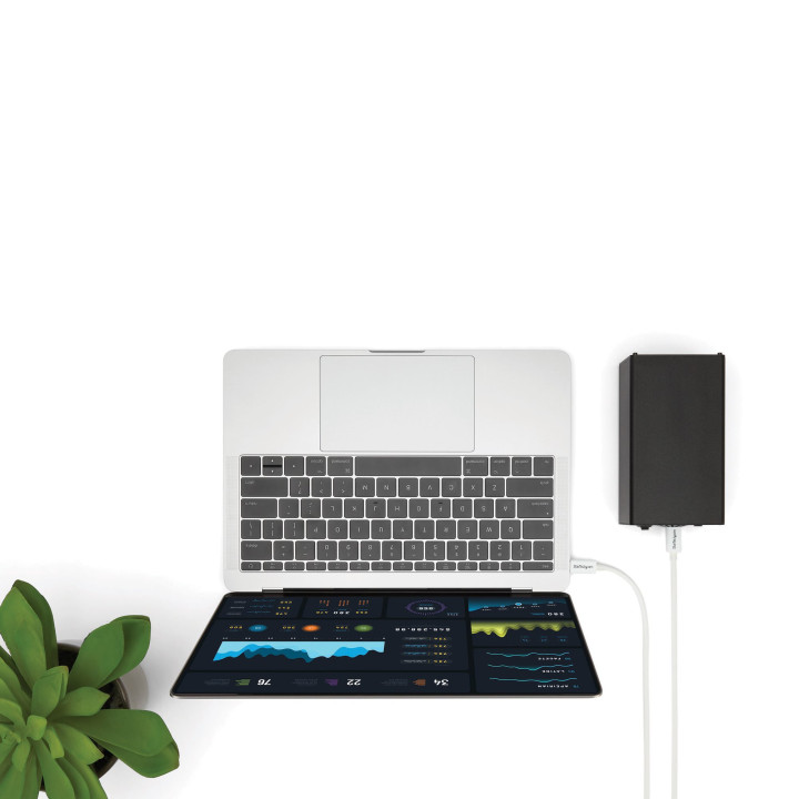 StarTech.com Câble Thunderbolt 3 de 2 m - 20 Gb/s - Compatible Thunderbolt, USB et DisplayPort - Blanc