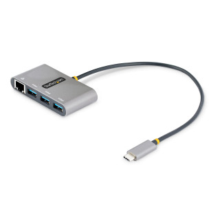 StarTech.com Hub USB-C à 3 ports avec Ethernet - 3x USB-A - USB 3.0 5Gbps - Alimentation par Bus - Hub USB Thunderbolt 3 - Ada