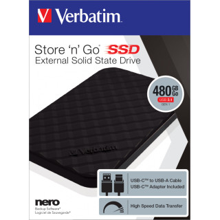 Verbatim Store 'n' Go 480 Go USB Type-C 3.2 Gen 1 (3.1 Gen 1) Noir