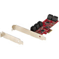 StarTech.com Carte PCI Express SATA 10 ports - Carte Contrôleur PCIe SATA - 6Gbps - ASM1166 Non-Raid - Convertisseur PCI Expre