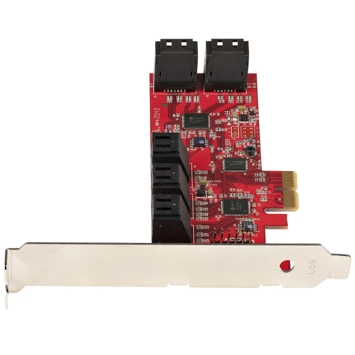 StarTech.com Carte PCI Express SATA 10 ports - Carte Contrôleur PCIe SATA - 6Gbps - ASM1166 Non-Raid - Convertisseur PCI Expre
