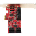 StarTech.com Carte PCI Express SATA 10 ports - Carte Contrôleur PCIe SATA - 6Gbps - ASM1166 Non-Raid - Convertisseur PCI Expre