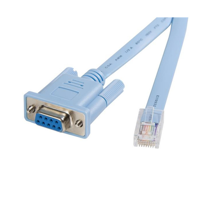 StarTech.com Câble console RJ45 vers DB9 de 1,8m pour routeur Cisco - M/F