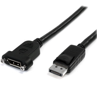 StarTech.com Câble DisplayPort à Montage sur Panneau 1m - 4K x 2K - Câble d'Extension DP 1.2 M/F - Câble d'Extension Vidéo