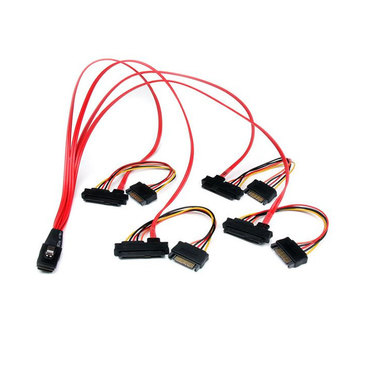 StarTech.com Câble Mini SAS Serial Attached SCSI interne 50 cm - SFF-8087 vers 4 SFF-8482