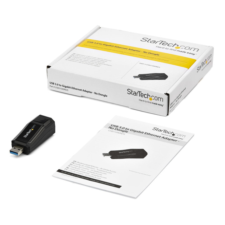 StarTech.com Adaptateur Réseau USB 3.0 vers RJ45 Gigabit Ethernet - 10/100/1000Mbps - Noir