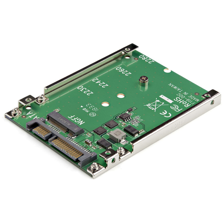 StarTech.com Adaptateur M.2 SATA SSD vers 2.5in SATA - Convertisseur M.2 NGFF vers SATA - 7mm - Support à Cadre Ouvert - Adapt