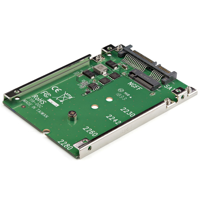 StarTech.com Adaptateur M.2 SATA SSD vers 2.5in SATA - Convertisseur M.2 NGFF vers SATA - 7mm - Support à Cadre Ouvert - Adapt