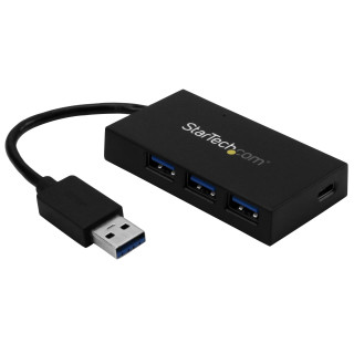 StarTech.com Hub USB 3.0 4 Ports - Hub USB Type-A avec 1x USB-C et 3x USB-A SuperSpeed - Alimentation par Bus USB - Hub Adaptat